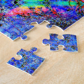 リラックスするカラフルな曼荼羅| ジグソーパズル (側面)