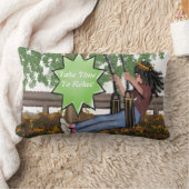 リラックスする時間を作ろう 腰用枕 おもしろい ランバークッション (ブランケット)