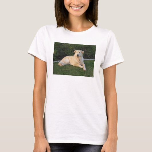 リラックスする犬 Tシャツ (正面)