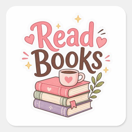 リラックスできる読書の雰囲気 読書 美術 ステッカー (正面)