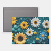 ～リラックスに花を咲かせ楽しむる マグネット (正面/裏面)