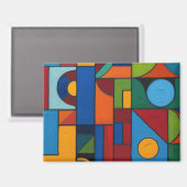 リラックスの抽象芸術楽しむ マグネット (正面/裏面)