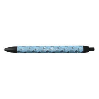 リラックスの海の波 黒ボールペン