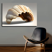 リラックスの海岸沿いのシーシェルアートデコール メタルプリント