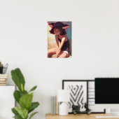 リラックスの猫 ポスター (ホームオフィス)