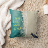 リラックスの退職したビーチ枕 クッション (ブランケット)