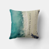 リラックスの退職したビーチ枕 クッション (裏面)