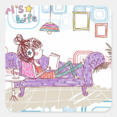 リラックスの スクエアシール (正面)