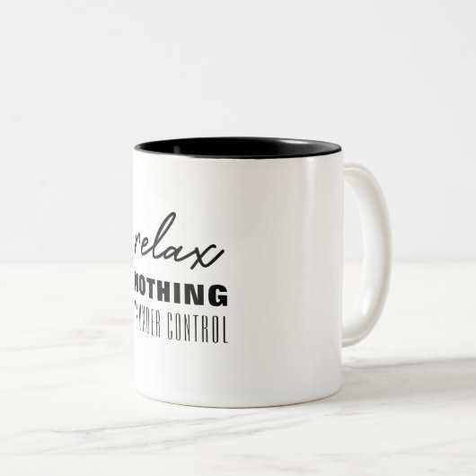リラックスは何も抑えられない ツートーンマグカップ (正面右)