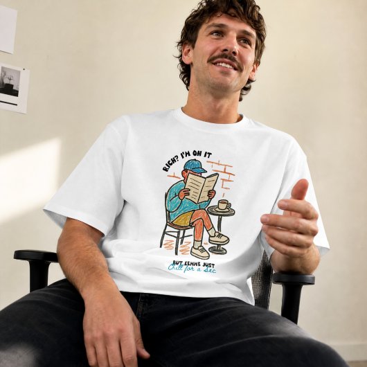 リラックスひととき 読書とコーヒー Tシャツ