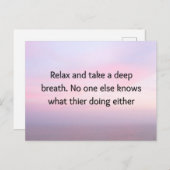 リラックスやる気を起こさせるミニアートプリント シーズンポストカード (正面/裏面)