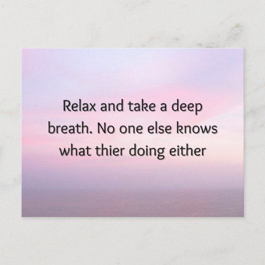 リラックスやる気を起こさせるミニアートプリント シーズンポストカード (正面)