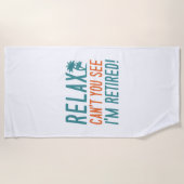 リラックスよ退職した ビーチタオル (正面)