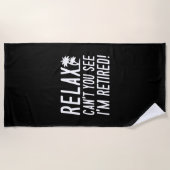 リラックスよ退職した ビーチタオル (正面)