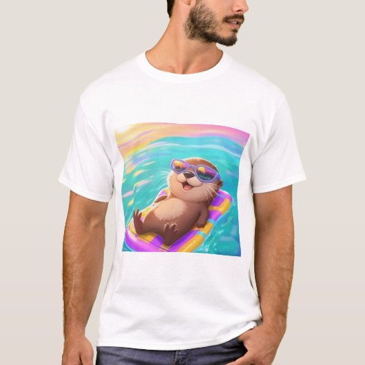 リラックスカワウソTシャツ Tシャツ (正面)
