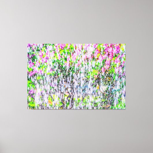 リラックスガーデンの水おもしろい キャンバスプリント (正面)