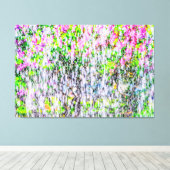 リラックスガーデンの水おもしろい キャンバスプリント (インサイチュ (ウッドフロア))