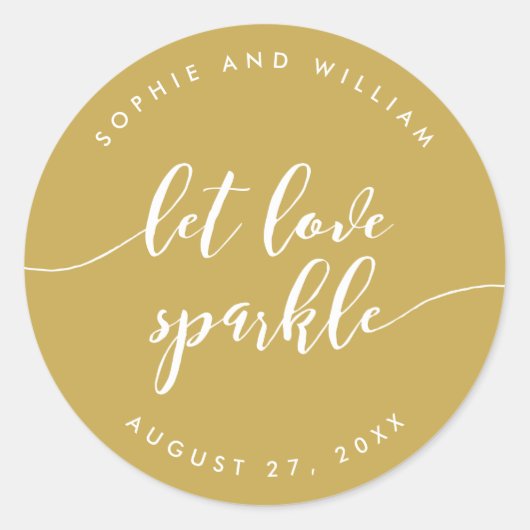 リラックススクリプトLet Love Sparkleカスタム結婚 Color's ラウンドシール (正面)