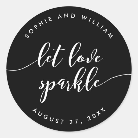 リラックススクリプトLet Love Sparkleカスタム結婚 Color's ラウンドシール (正面)