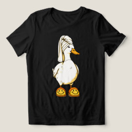 リラックススパのアヒル 女性用ミニマリストTシャツ トライブレンドＴシャツ
