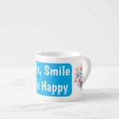 リラックススマイルは幸せガーベラの花ブルー エスプレッソカップ (正面右)