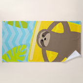 「リラックスズ・ナマケモノ」  ビーチタオル (正面)