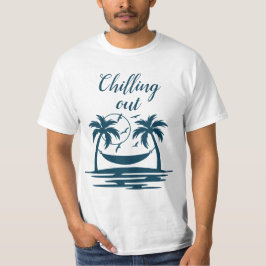 リラックスビーチヤシの木ハンモック Tシャツ