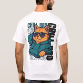 リラックスブロ猫 Tシャツ (裏面)
