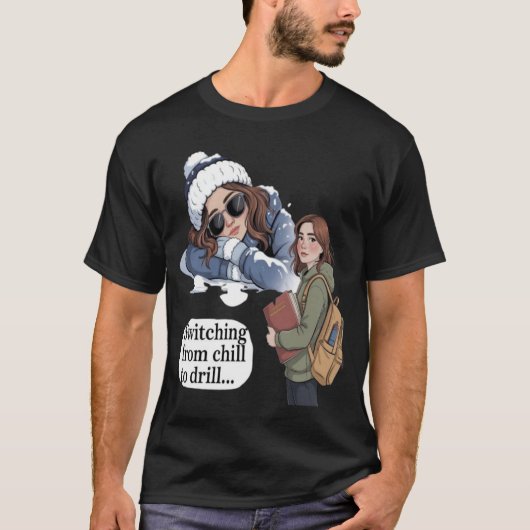 リラックスモードから集中モードへ Tシャツ (正面)