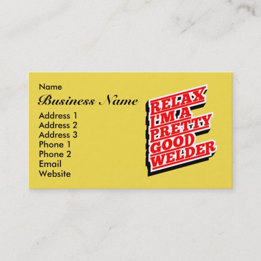 リラックス大歓迎かわいらしだ 名刺 (正面)