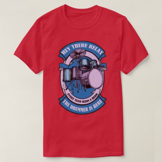 リラックス太鼓が来た Tシャツ (デザイン正面)