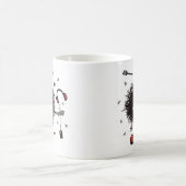 リラックス女モンスター可愛いおもしろい コーヒーマグカップ (中央)