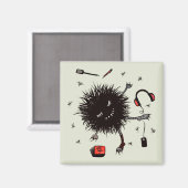 リラックス女モンスター可愛いおもしろい マグネット (正面/裏面)