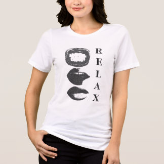 リラックス女子トリオTシャツ – Calm & Chill Vibes Te トライブレンドTシャツ