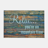 リラックス山の時間引用文 ドアマット (正面)