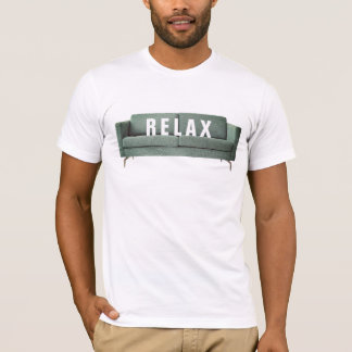リラックス引用文ソファ図形メニュー Tシャツ