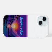 リラックス時間 iPhone 15 スリムフィットケース 15ケース (裏面横)