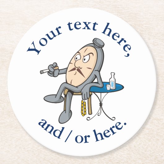 リラックス時 ラウンドペーパーコースター (正面)