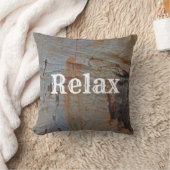 リラックス木目樹皮写真茶素朴 クッション (ブランケット)