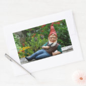 リラックス格言とサンタキャップ 長方形シール (封筒)