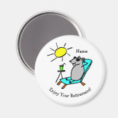 リラックス楽しむ退職おもしろい マグネット (正面/裏面)