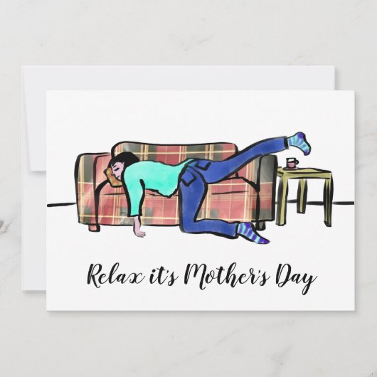 リラックス母の日のおもしろいことわざ シーズンカード (正面)