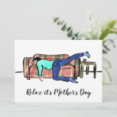 リラックス母の日のおもしろいことわざ シーズンカード (スタンド正面)