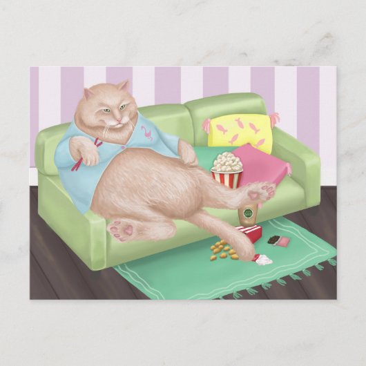 リラックス猫はがき ポストカード (正面)