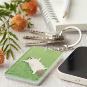 リラックス猫 キーホルダー (正面右)