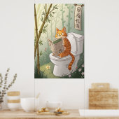 リラックス猫 ポスター (キッチン)