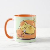 リラックス猫 マグカップ (左)