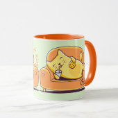 リラックス猫 マグカップ (正面右)