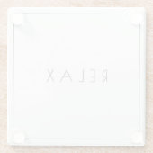 リラックス白黒ミニマリモダンストタイポグラフィ ガラスコースター (裏面)