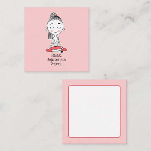 リラックス禅ピースヨガ ノートカード (正面/裏面)